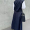 [Shrink leather]<br>Atena shoulder bag<br>color: Navy