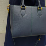 [Shrink leather]<br>Athena shoulder bag<br>color: navy