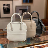 [Shrink leather]<br>postman mini shoulder<br>color: taupe