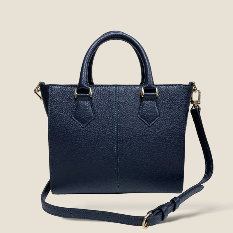 [Shrink leather]<br>Atena shoulder bag<br>color: Navy