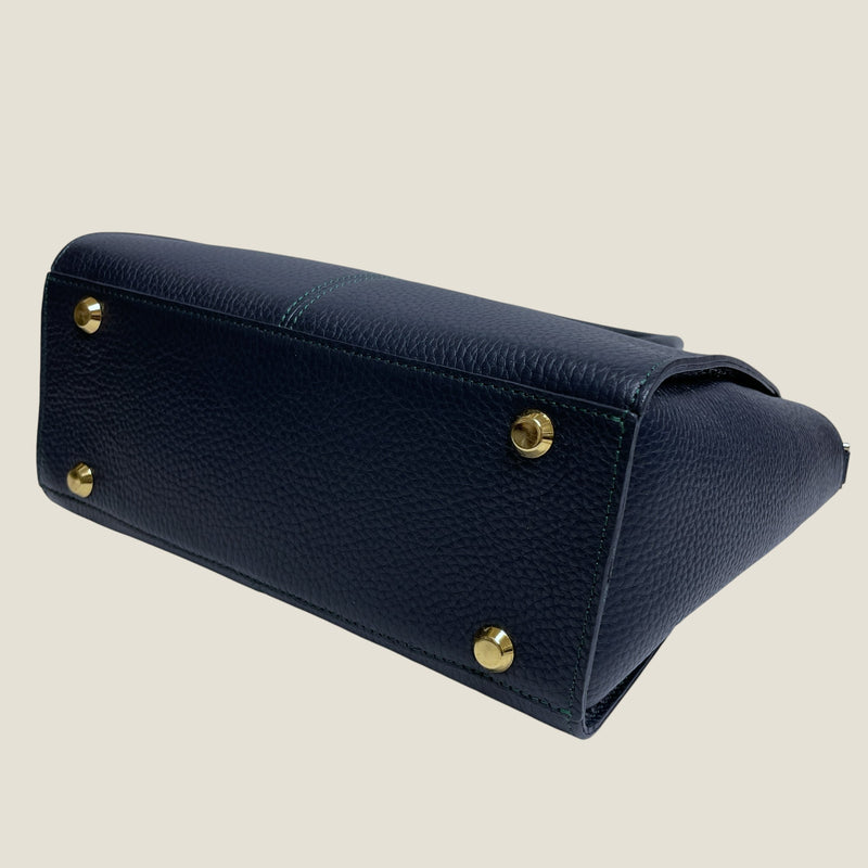 [Shrink leather]<br>Atena shoulder bag<br>color: Navy