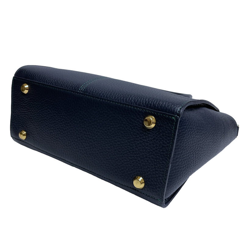 [Shrink leather]<br>Atena shoulder bag<br>color: Navy