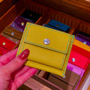 [French calf] <br>Mini -snap wallet<br>color: Lemon yellow