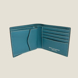 [French calf]<br>international wallet<br>color: Jean blue