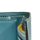 [French calf]<br>International wallet<br>color: Aqua Blue