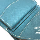 [French calf]<br>International wallet<br>color: Aqua Blue