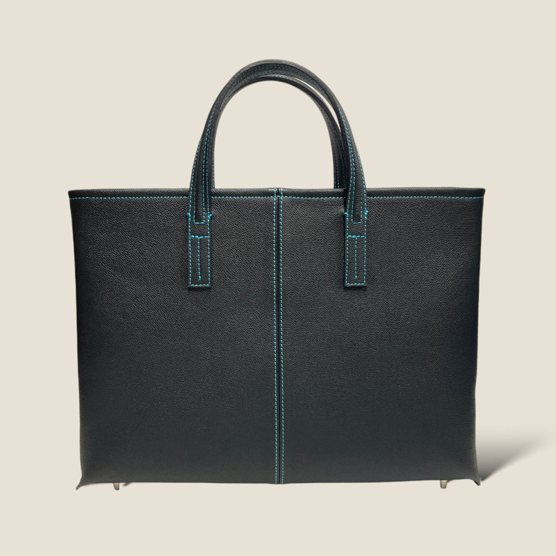 [French calf] <br>Belsy tote bag<br>color: Navy