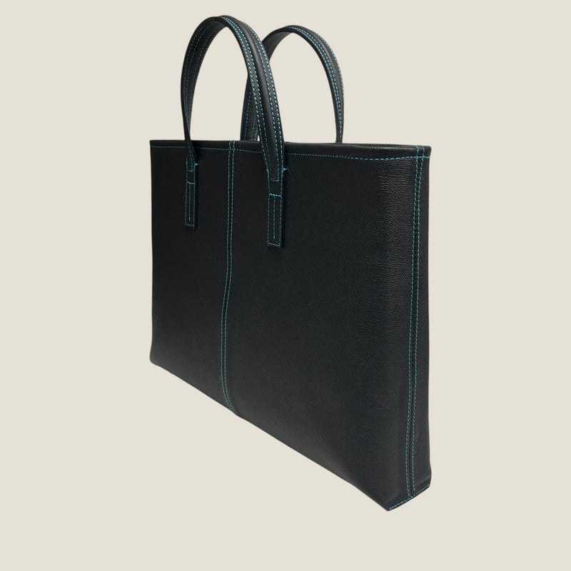 [フレンチカーフ] <br>ベルシー トートバッグ<br>color：ネイビー