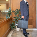 [French calf] <br>Belsy tote bag<br>color: Navy