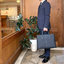 [French calf] <br>Belsy tote bag<br>color: Navy