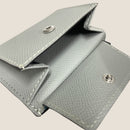 [フレンチカーフ] <br>ミニスナップウォレット<br>color：ジーンブルー×アイスグレー