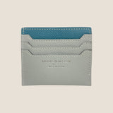 [French calf] <br>mini snap wallet<br>color: Jean blue x ice gray
