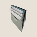 [フレンチカーフ] <br>ミニスナップウォレット<br>color：ジーンブルー×アイスグレー