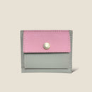 [French calf] <br>Mini -snap wallet<br>Color: Mauve Pink x Ice Gray