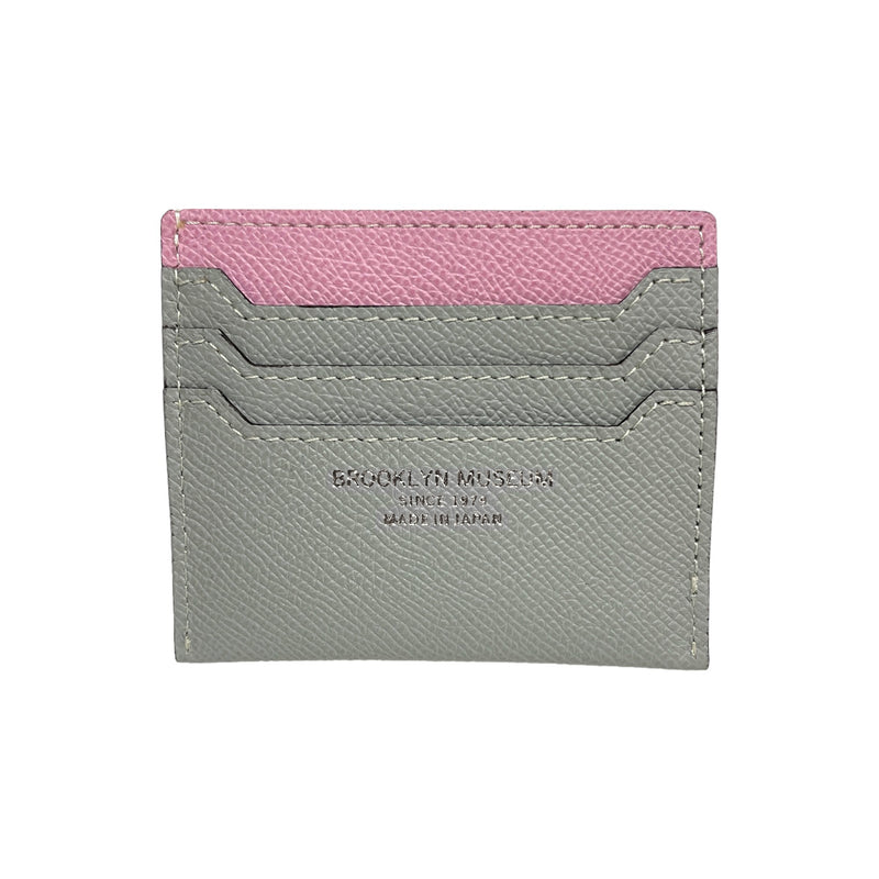 [French calf] <br>Mini -snap wallet<br>Color: Mauve Pink x Ice Gray