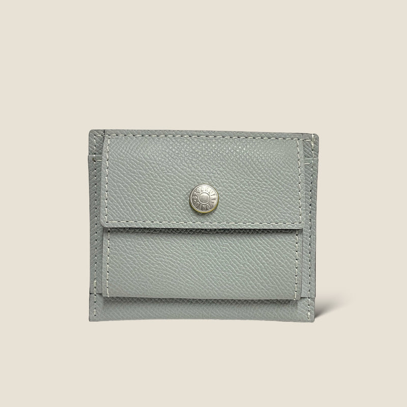 [French calf] <br>Mini -snap wallet<br>color: Ice gray<br>[Scheduled to arrive in mid -January 2025]