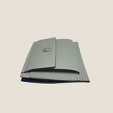 [French calf]<br>mini snap wallet<br>color: ice gray