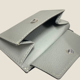 [French calf]<br>mini snap wallet<br>color: ice gray
