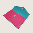 [French calf] <br>Flap card case<br>color: Fuchsha pink