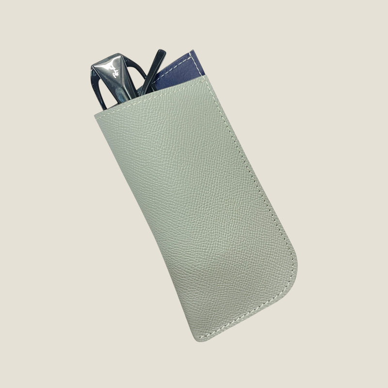 [French calf] <br>Glasses case<br>color: Ice gray