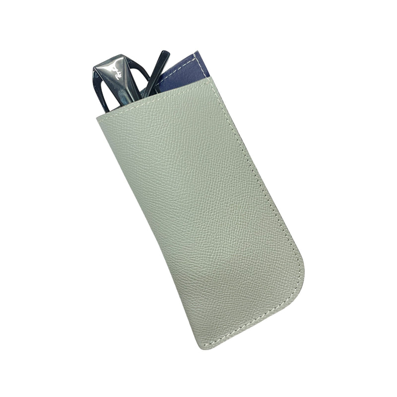 [French calf] <br>Glasses case<br>color: Ice gray