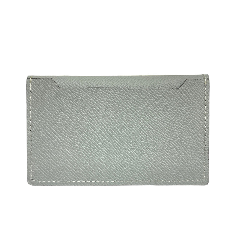 [French calf] <br>Flap card case<br>color: Ice gray