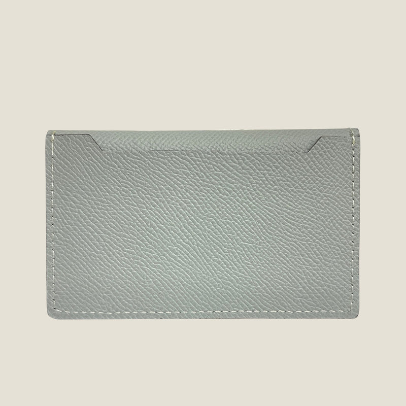 [フレンチカーフ] <br>フラップカードケース<br>color：アイスグレー