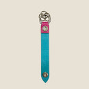 [French calf] <br>key ring<br>color: Fuchsha pink