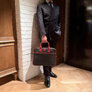 [スムースレザー] <br>ポールブリーフ<br>color：ネイビー×レッド