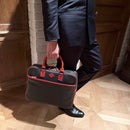 [スムースレザー] <br>ポールブリーフ<br>color：ネイビー×レッド