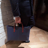 [French calf] <br>Bercy tote bag<br>color: ink blue x red<br>[Made to order]