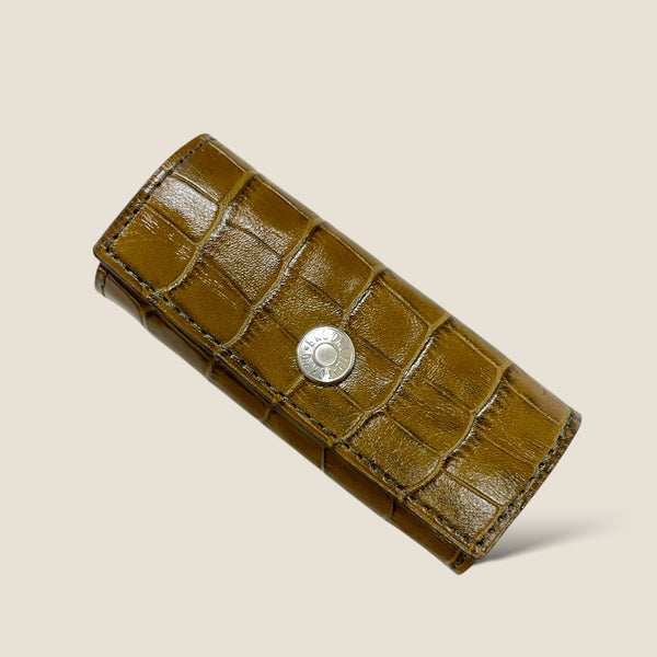 クロコパターンレザー] 三連キーケースcolor：カーキ – BROOKLYN MUSEUM