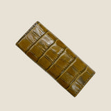 [Croc pattern leather] <br>triple key case<br>color: khaki