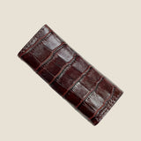 [Croc pattern leather] <br>triple key case<br>color: dark brown