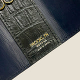 [Croc pattern leather] <br>triple key case<br>color: black