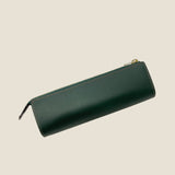 [French calf]<br>zipper pencil case<br>color: dark green