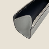 [French calf]<br>zipper pencil case<br>color: ice gray