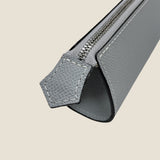 [French calf]<br>zipper pencil case<br>color: ice gray