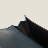 [Yamato] <br>Combi belt card case  <br>color: navy x orange<br>[Made to order]