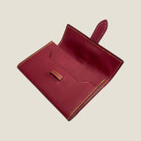 [Yamato] <br>Combi belt card case  <br>color: Bordeaux x yellow