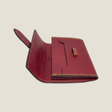 [Yamato] <br>Combi belt card case  <br>color: Bordeaux x yellow