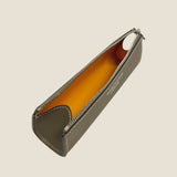 [French calf]<br>zipper pencil case<br>color: taupe
