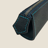 [French calf]<br>zipper pencil case<br>color: navy