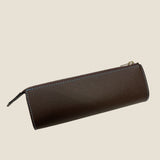 [French calf]<br>zipper pencil case<br>color: dark brown
