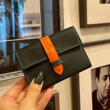 [Yamato] <br>Combi belt card case  <br>color: navy x orange<br>[Made to order]