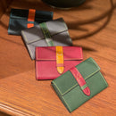 [Yamato] <br>Combination belt card case<br>color: Bordeaux x Yellow