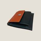 [Yamato] <br>Combi mini snap wallet<br>color: navy x orange<br>[Made to order]