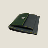 [Yamato] <br>Combi mini snap wallet<br>color: gray x tartan green<br>[Made to order]