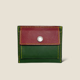 [Yamato] <br>Combi mini snap wallet<br>Color: Tartan green x Bordeaux<br>[Made to order]
