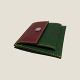 [Yamato] <br>Combi mini snap wallet<br>Color: Tartan green x Bordeaux<br>[Made to order]